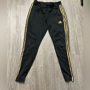 Size M Adidas Joggers Black & Gold